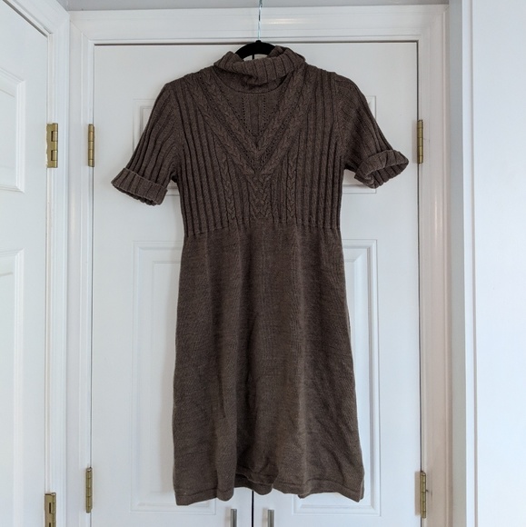 Calvin Klein Turtleneck Sweater Dress Short Sleeve - Picture 1 of 3